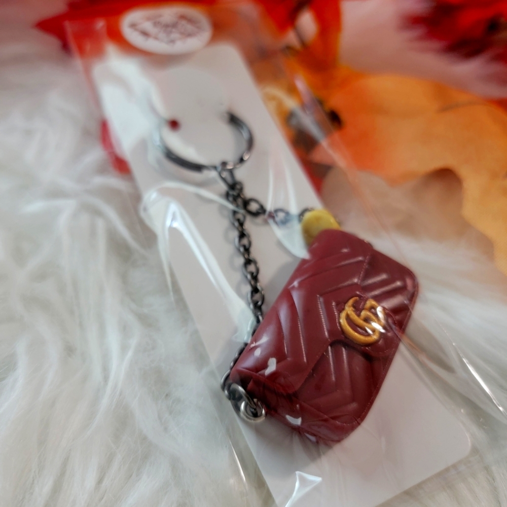 Elegant Mini Bag With Pattern Keychain